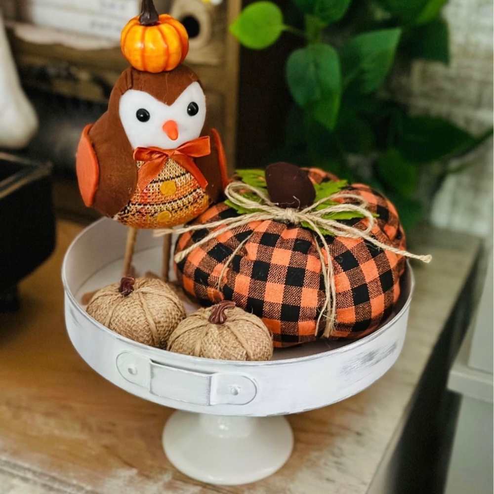 Riser with fall decor